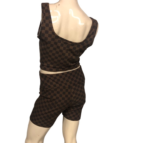 Kyoto Two Piece Checkered Pattern Set - Picture 2 of 4